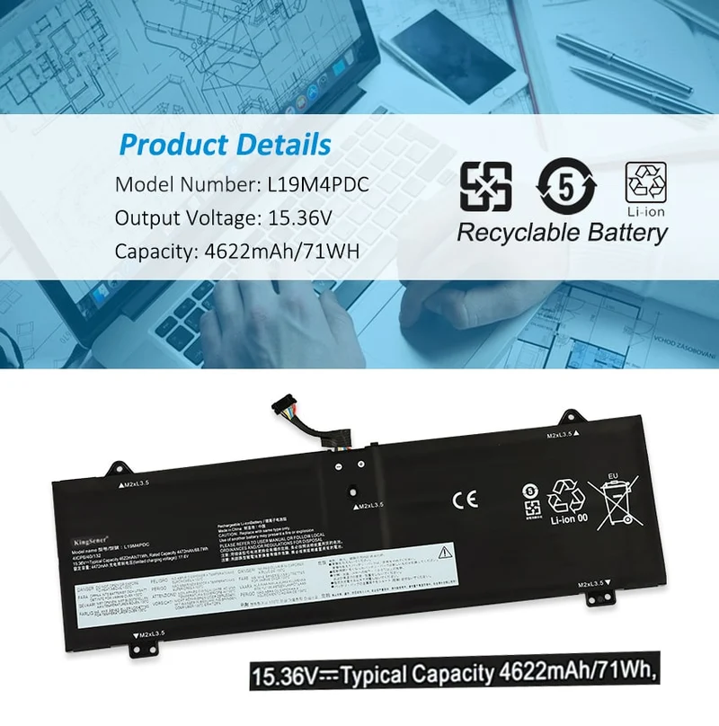 L19M4PDC Laptop Battery For Lenovo Ideapad Yoga 7-14ITL5 82BH 7-15ITL5 82BJ 7-14ACN6