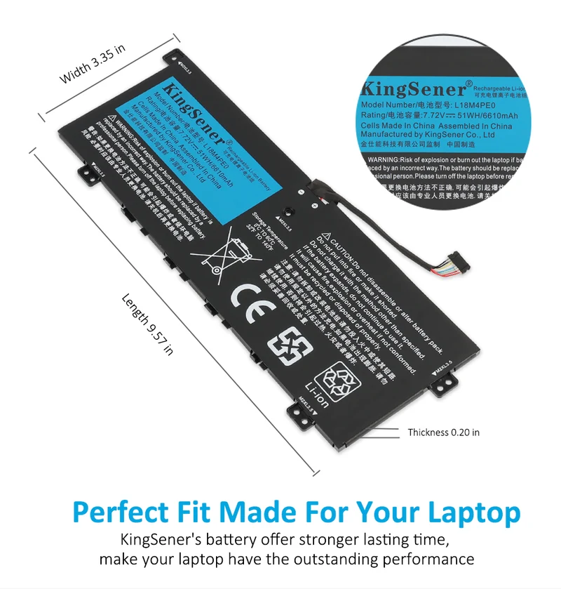L18M4PE0 L18L4PE0 Battery For Lenovo Yoga C740-14IML