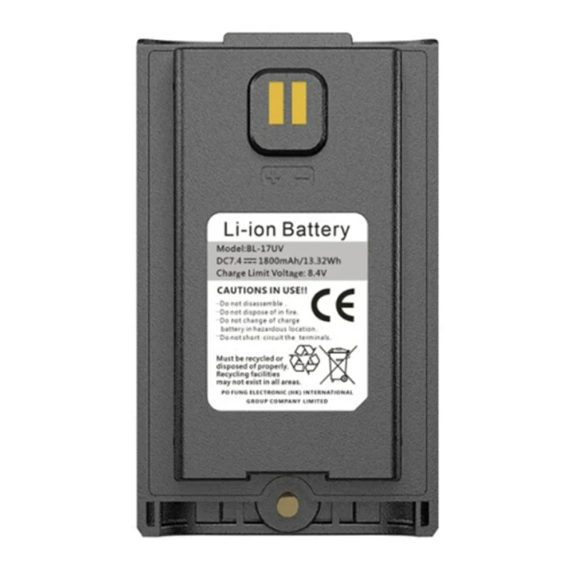 BL-17UV Replacement Battery For BAOFENG UV-17L UV-17M/V1 with type-C