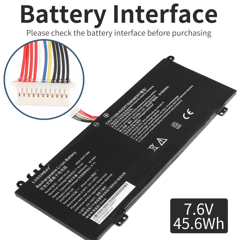 4588105-2S 4588106-2S Laptop Battery For Medion Akoya E15403 Dynabook Satellite Pro C50-E-105 | LUSONBAY