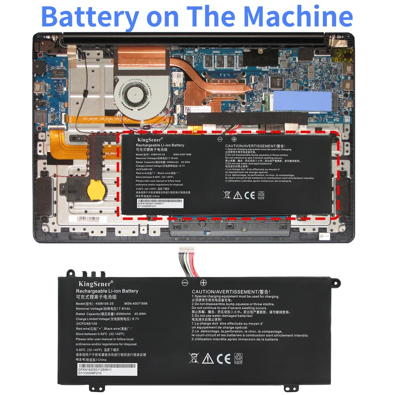 4588105 40075307 45.6WH Battery for WinBook CW140 MEDION S4403 S4402 S4401