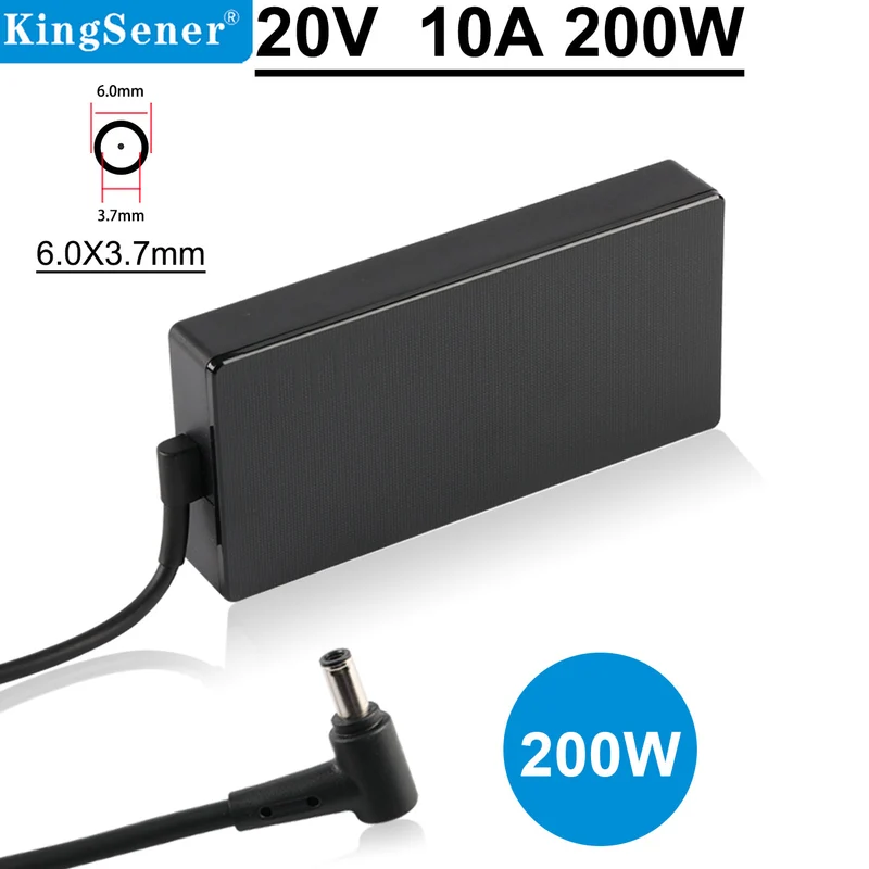 20V 10A 200W 6.0X3.7mm AC Adapter For ASUS ROG Strix G15 G513QC G17 G713QC Series