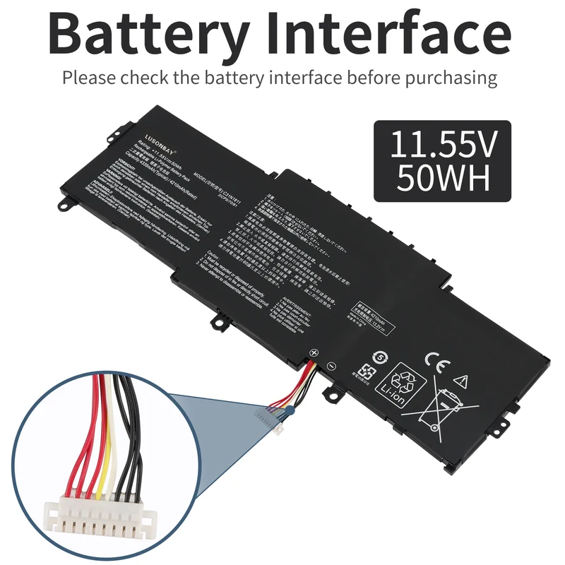 C31N1811 Laptop Battery For ASUS Zenbook 14 UX433FN UX433FA UX433FX LUSONBAY | EU Stock