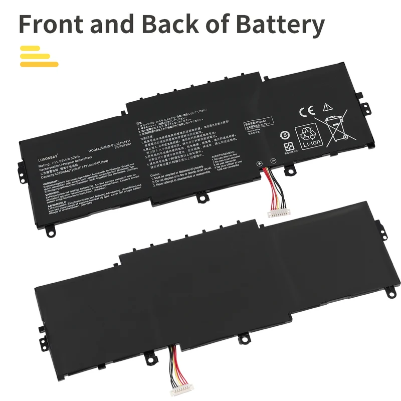 C31N1811 Laptop Battery For ASUS Zenbook 14 UX433FN UX433FA UX433FX LUSONBAY | EU Stock