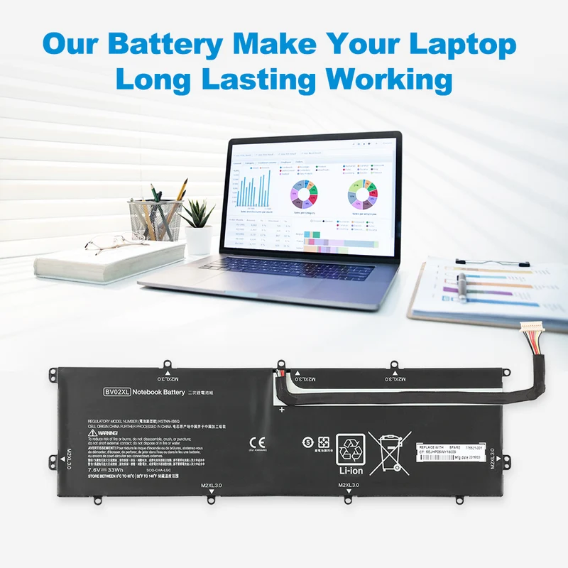 BV02XL Laptop Battery For HP ENVY X2 Detachable 13 Series HSTNN-IB6Q