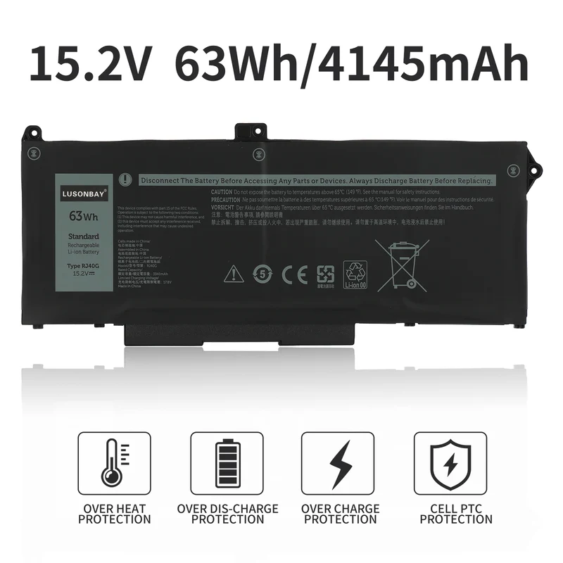 RJ40G Laptop battery For Dell Precision 3560 Series 01K2CF 075X16 | LUSONBAY