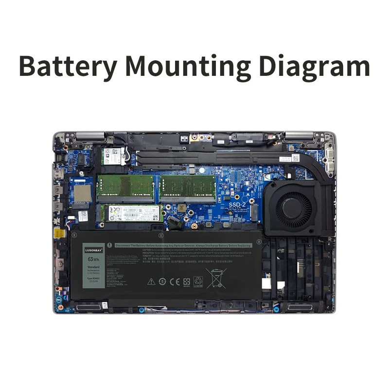 RJ40G Laptop battery For Dell Precision 3560 Series 01K2CF 075X16 | LUSONBAY