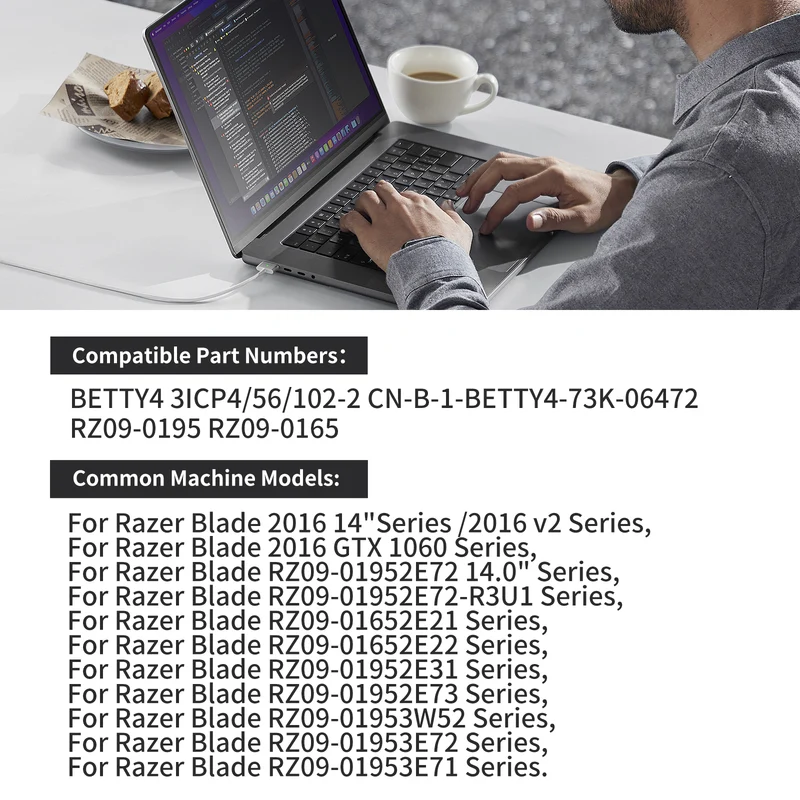 BETTY4 battery for Razer Blade 2016 14 inch V2 Series RZ09-0195 RZ09-0165 | LUSONBAY