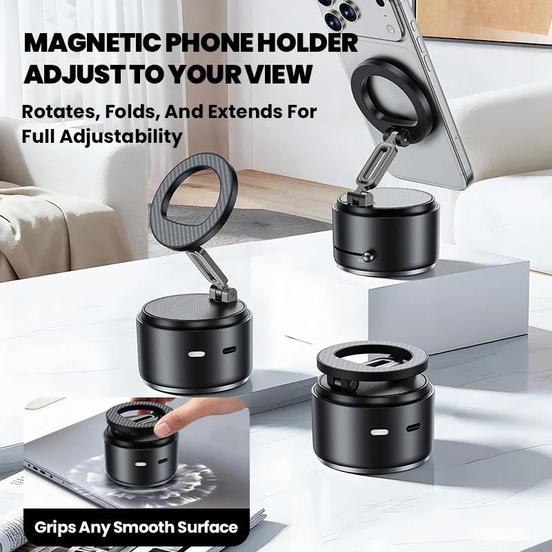 Smart 360° Auto Tracking Car Phone Mount | Wireless Charging Voice Control Foldable & Portable Design