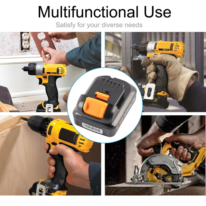 DCB120 Replacement Battery For Dewalt 12V MAX Cordless Tools 3.0Ah