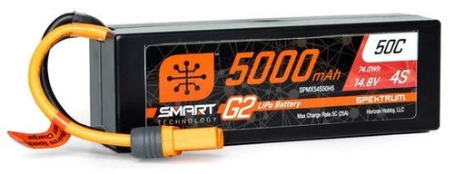 Spektrum Combo Chargeur Smart S250 + 2x Lipo Smart 14.8v 5000mah 50C IC5 SPMXPSS800I