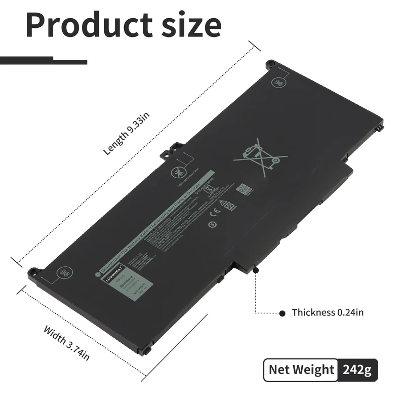 MXV9V For Dell Latitude 13 5300 5310 7300 7400 Dell Latitude 13 5300 2-in-1 LUSONBAY | EU Stock