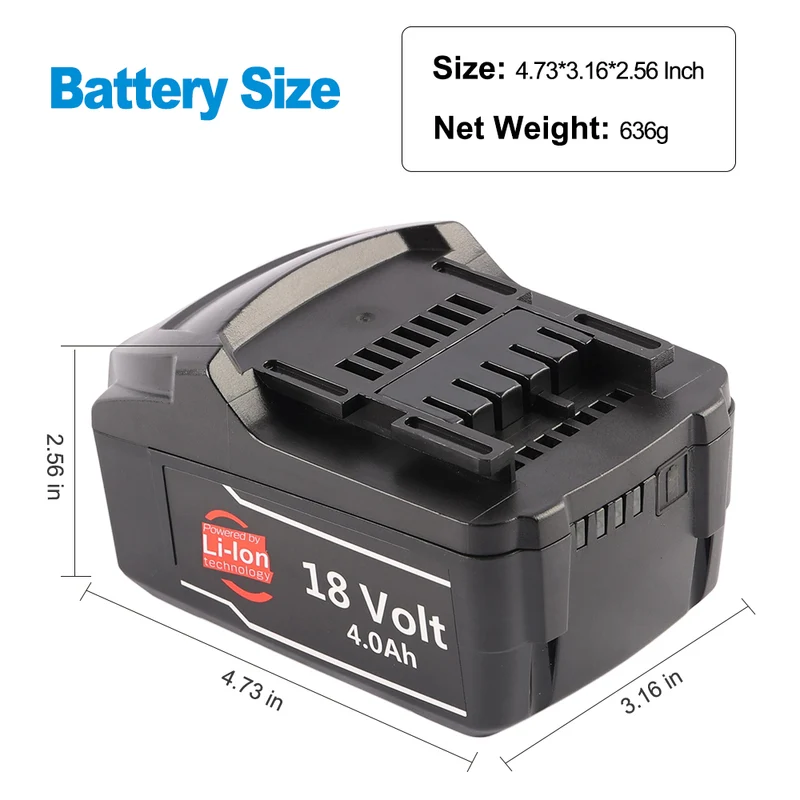 BS18LT Replacement Battery For Metabo 18V Cordless Tools 3.0Ah