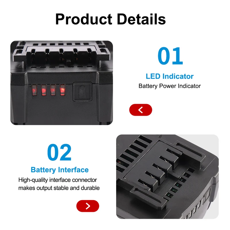 BS18LT Replacement Battery For Metabo 18V Cordless Tools 3.0Ah