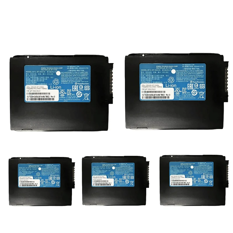 5-PACKS BT-000318 TC70 Battery for Zebra Scanner TC75 TC7X Series BTRY-TC7X-46MPP-01