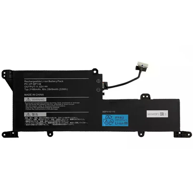 PC-VP-BP136 Replacement Battery For NEC 3ICP4/43/110 Notebook PC