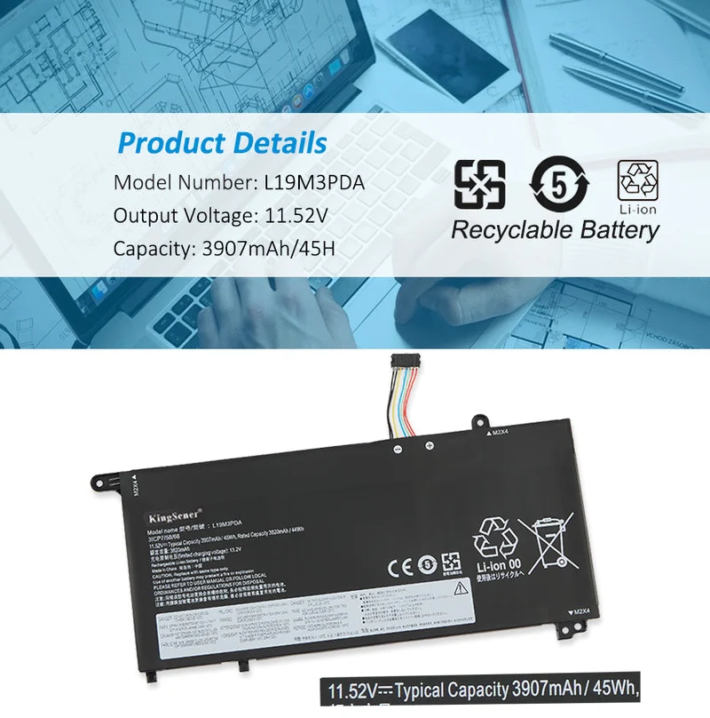 L19M3PDA Replacement Battery For Lenovo ThinkBook 15 G2 ITL/ARE Series