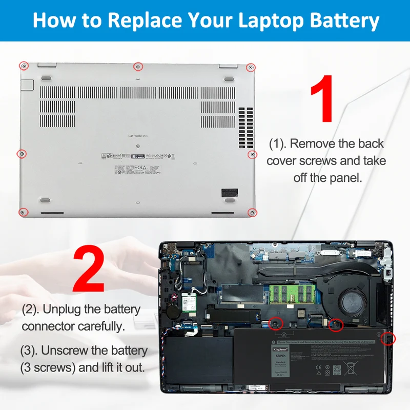 3HWPP P98G003 Replacement Battery For Dell Latitude 5410 5511 Series