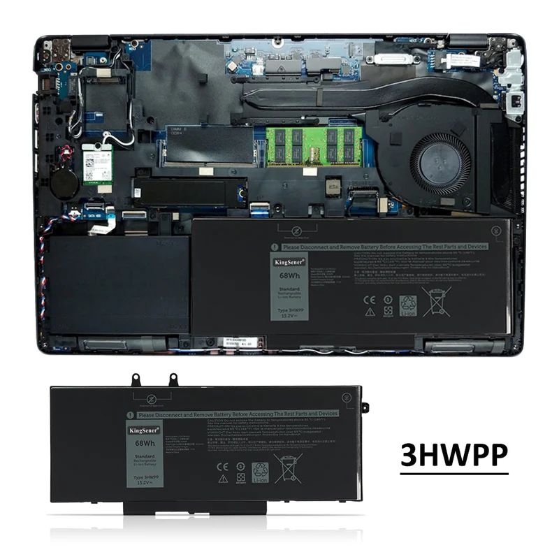 3HWPP P80F003 Replacement Battery For Dell Latitude 5401 5501 5411 Series