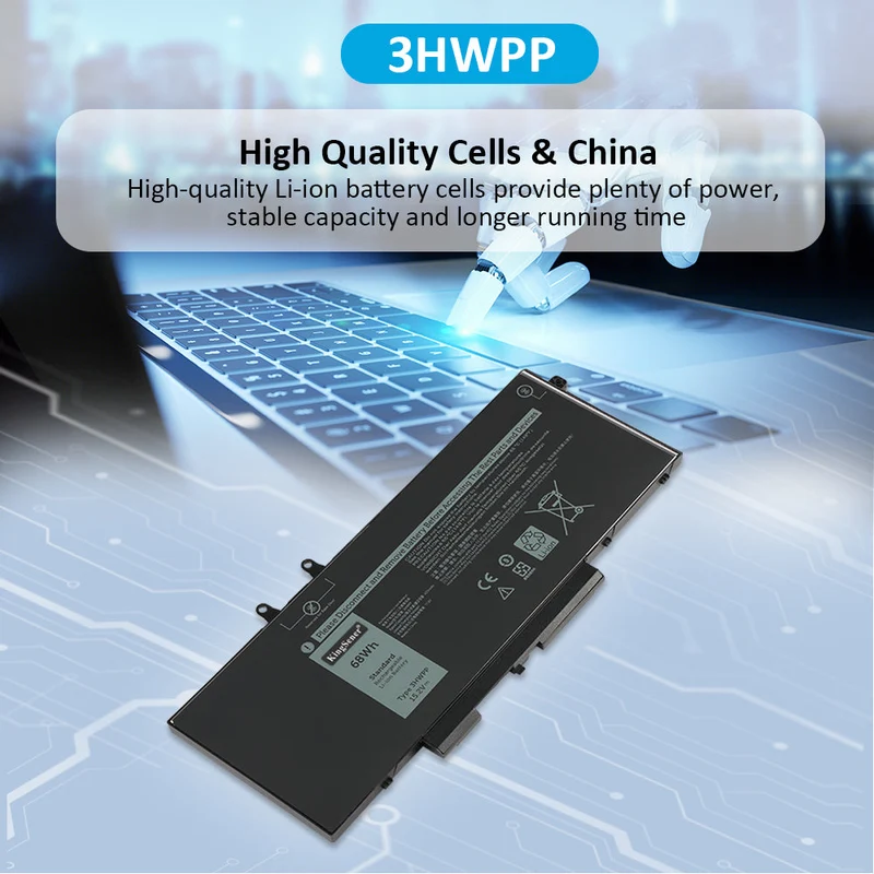 3HWPP P80F003 Replacement Battery For Dell Latitude 5401 5501 5411 Series