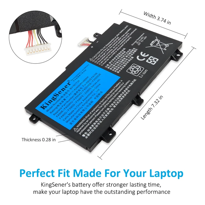 B31N1726 Laptop Battery for ASUS FX80GD FX80GE FX80GM