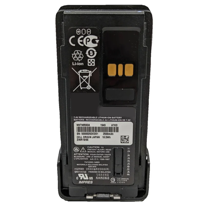 NNTN8560A Replacement Battery For Motorola APX1000 APX4000 XPR7550 Radios