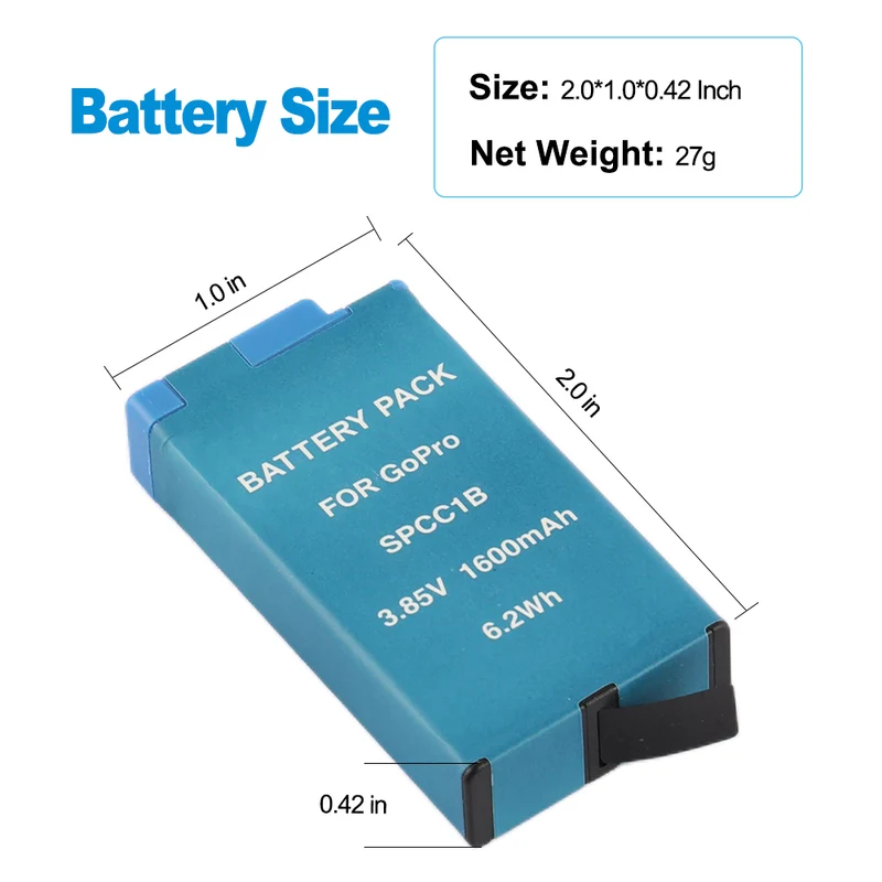 SPCC1B Replacement Battery For 360° Action Camera GoPro MAX
