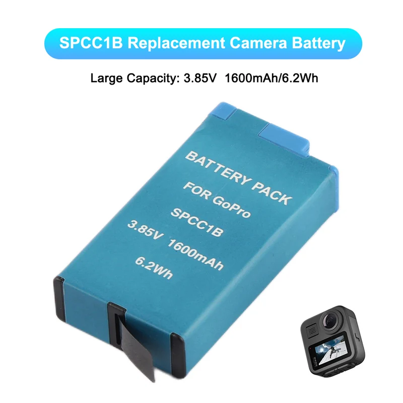 SPCC1B Replacement Battery For 360° Action Camera GoPro MAX