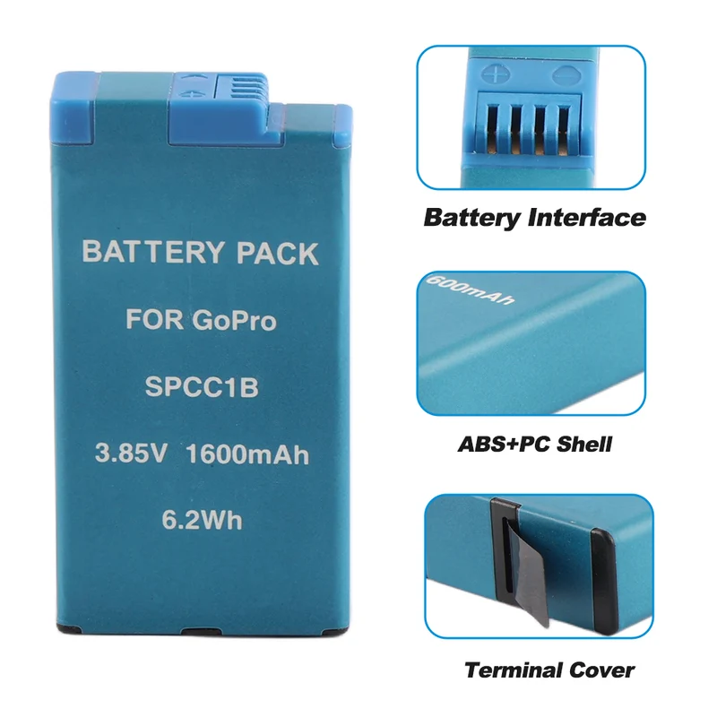 SPCC1B Replacement Battery For 360° Action Camera GoPro MAX