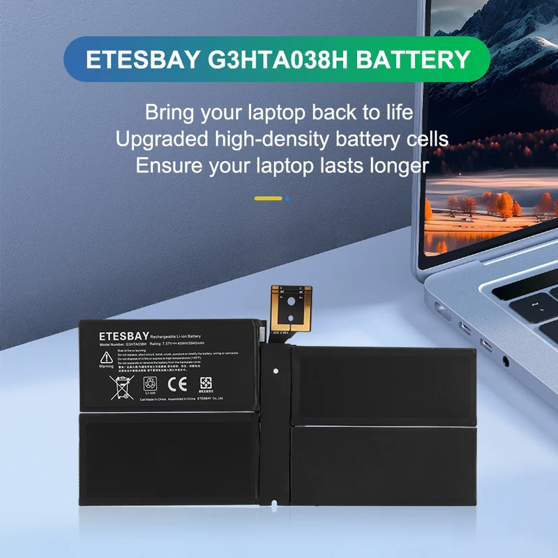 G3HTA038H DYNM02 Laptop Battery for Microsoft Surface Pro 5 1796 Series Tablet | CA Stock