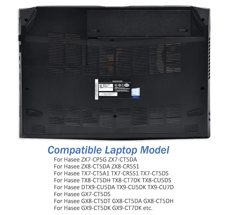 N950BAT-6 Laptop battery For Hasee ZX7-CP5G ZX7-CT5DA ZX8-CT5DA ZX8-CR5S1 | LUSONBAY