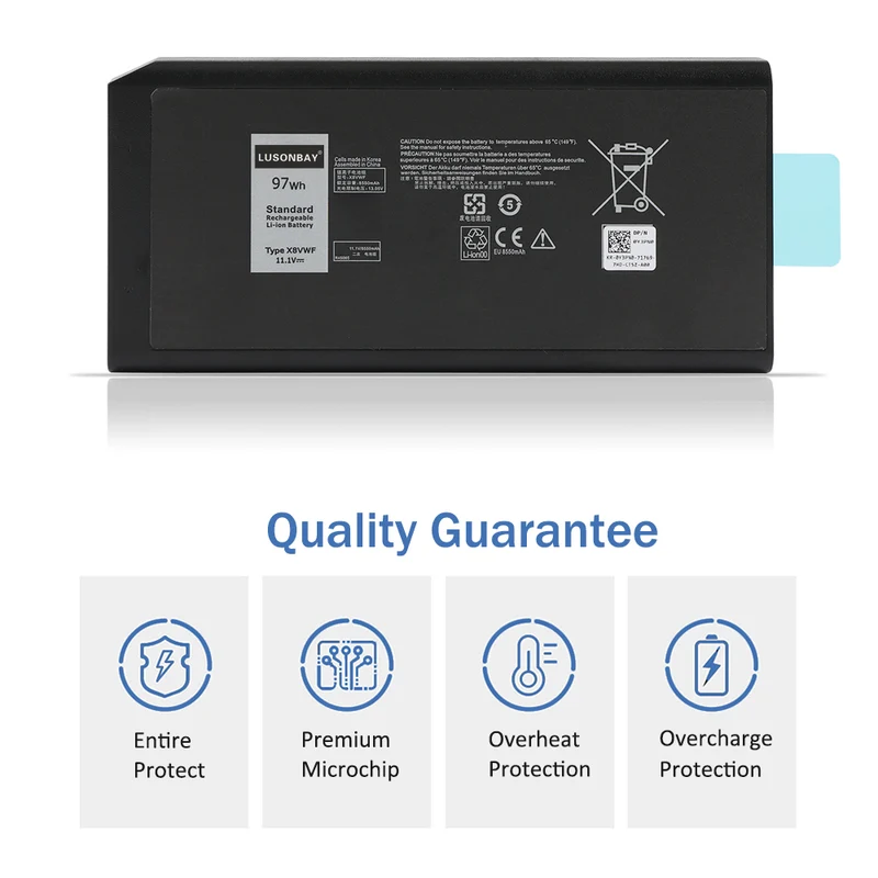 X8VWF Replacement Battery For Dell Latitude 14 Rugged 5404 5414 E5404 Series | EU Stock