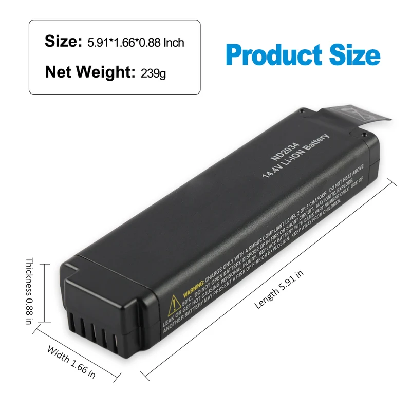 Replacement Li-ION Battery For OLYMPUS/NSPIRED ENERGY ND2034