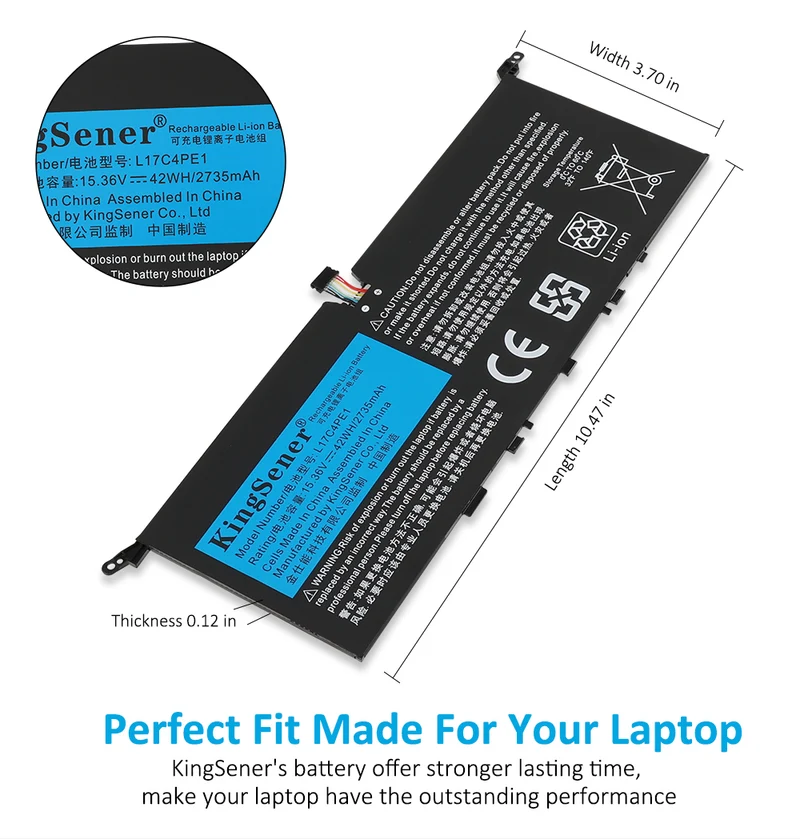 L17M4PE1 Battery for Lenovo IdeaPad 730S Yoga S730 42Wh