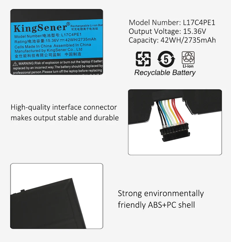 L17M4PE1 Battery for Lenovo IdeaPad 730S Yoga S730 42Wh