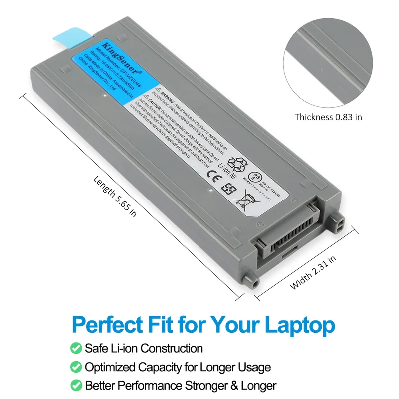 CF-VZSU48 Replacement Battery for Panasonic Toughbook CF-19 MK1–MK8 — 10.65V 61Wh