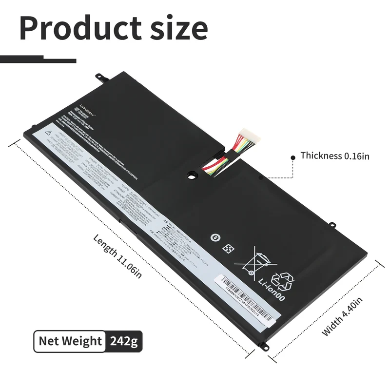 45N1070 45N1071 Laptop Battery For Lenovo ThinkPad X1 Carbon Series 3444 3448 3460 Tablet | LUSONBAY