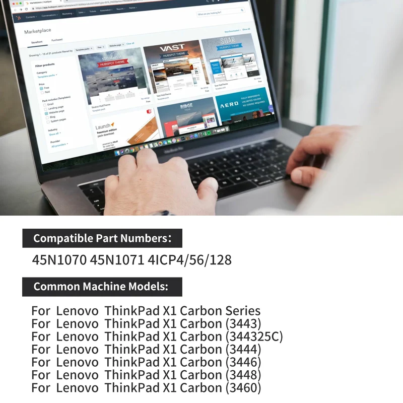 45N1070 45N1071 Laptop Battery For Lenovo ThinkPad X1 Carbon Series 3444 3448 3460 Tablet | LUSONBAY