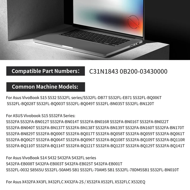 C31N1843 Laptop Battery For ASUS VivoBook S14 S432 S432FA S432FL | LUSONBAY