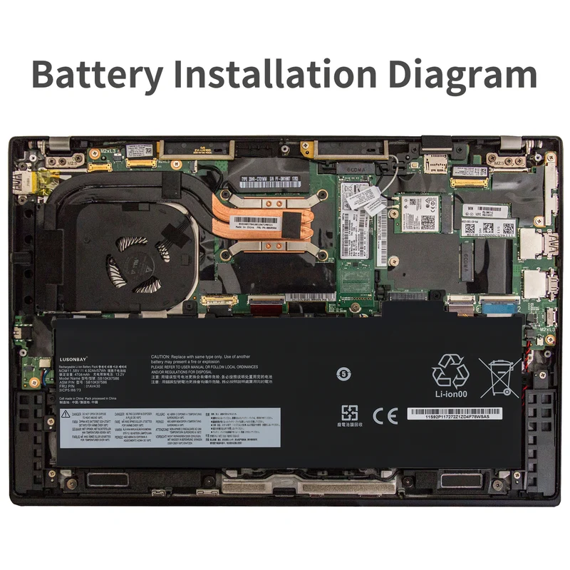 01AV494 01AV430 Laptop Battery For Lenovo Thinkpad X1 Carbon 5th 2017 6th 2018 | EU Stock