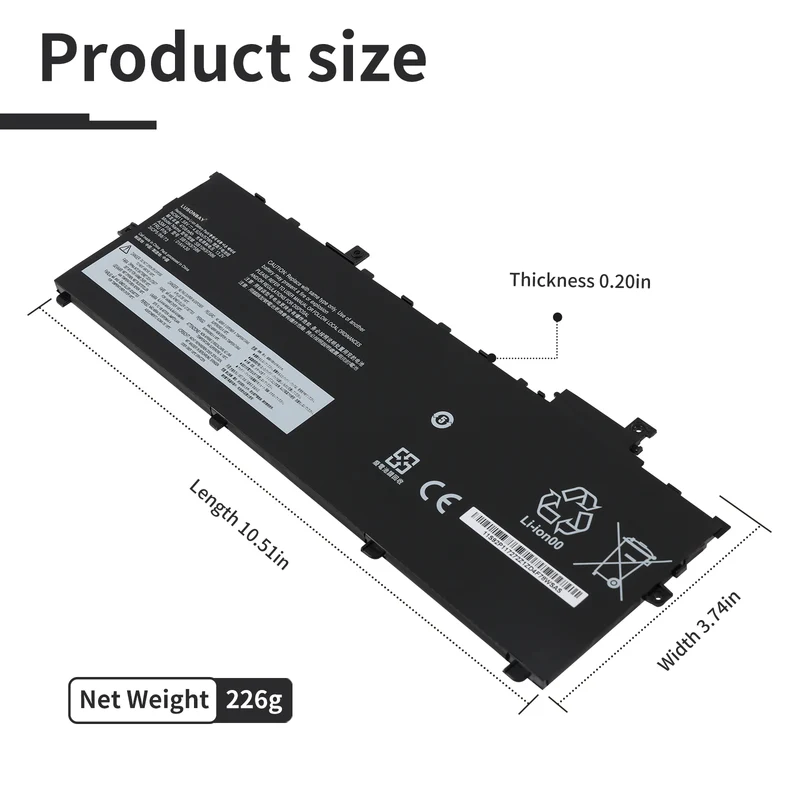 01AV494 01AV430 Laptop Battery For Lenovo Thinkpad X1 Carbon 5th 2017 6th 2018 | EU Stock