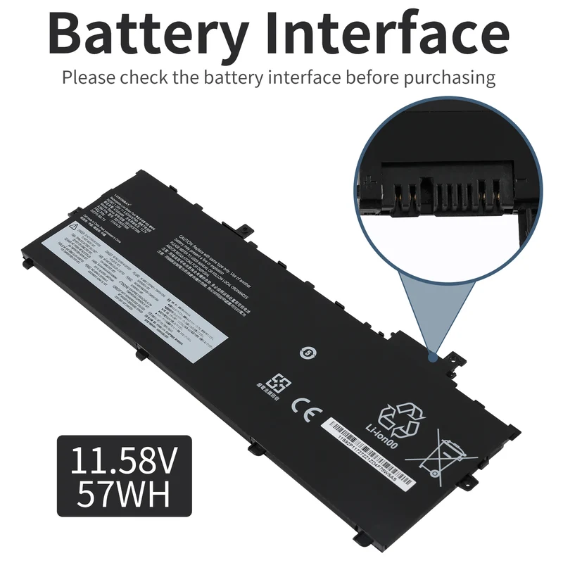 01AV494 01AV430 Laptop Battery For Lenovo Thinkpad X1 Carbon 5th 2017 6th 2018 | EU Stock