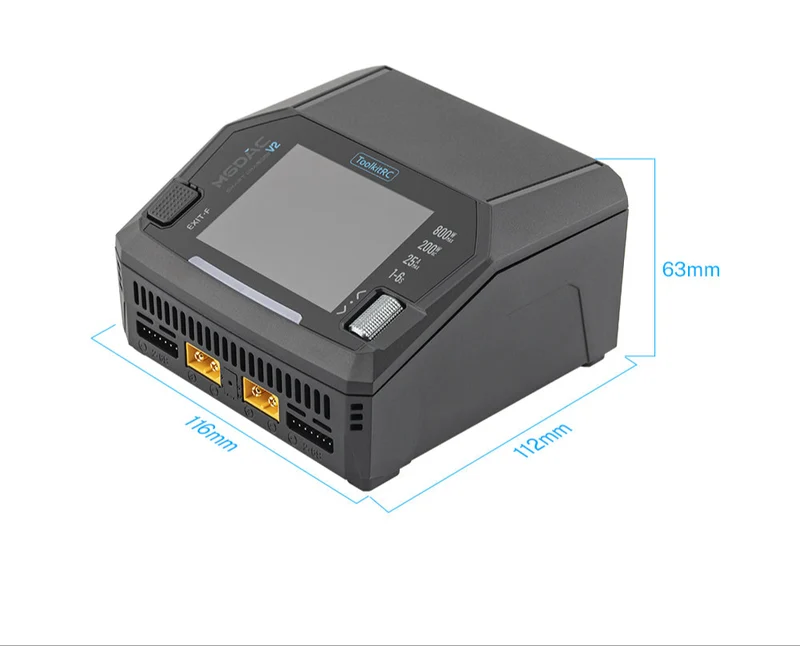 ToolkitRC Chargeur Duo M6DAC V2 1-6S 16A 200W AC/DC TK14100