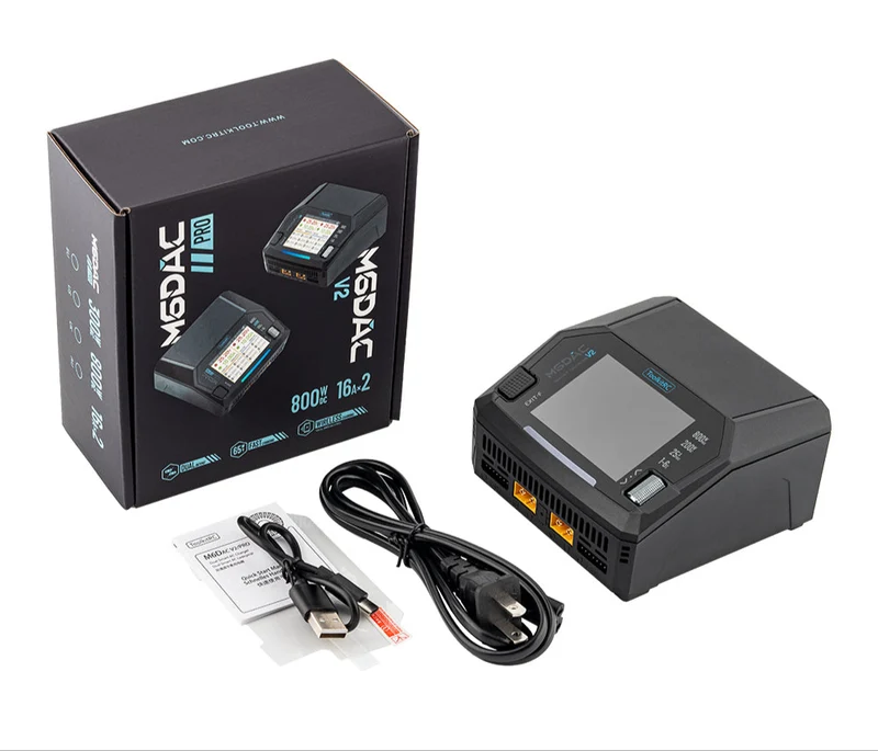ToolkitRC Chargeur Duo M6DAC V2 1-6S 16A 200W AC/DC TK14100