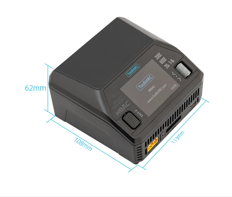 ToolkitRC Chargeur M8AC 1-8S 20A 200W AC/DC TK14000