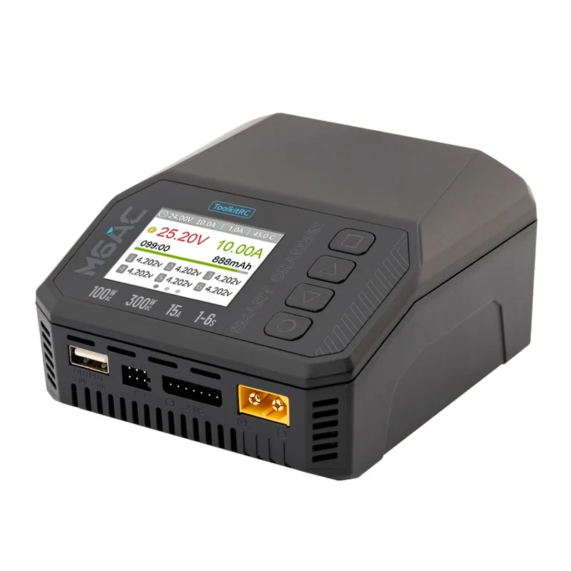 ToolkitRC Chargeur M6AC 1-6S 15A 100W AC/DC TK13800