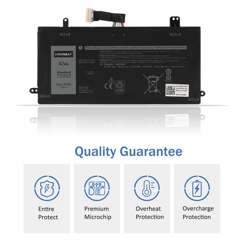 1WND8 J0PGR Battery for Dell Latitude 12 7275 XPS 12 9250 — 7.6V 30Wh