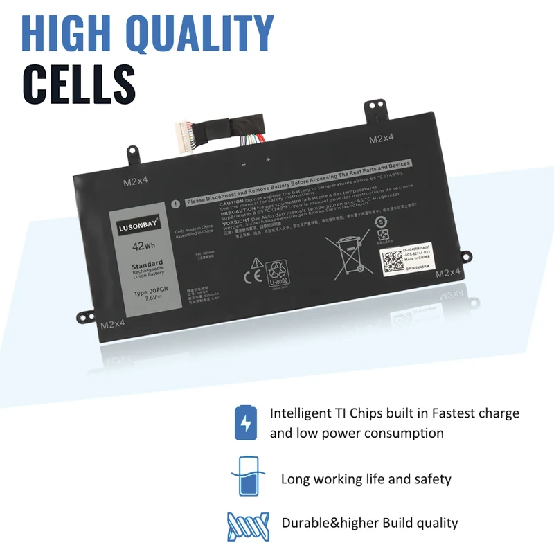 1WND8 J0PGR Battery for Dell Latitude 12 7275 XPS 12 9250 — 7.6V 30Wh