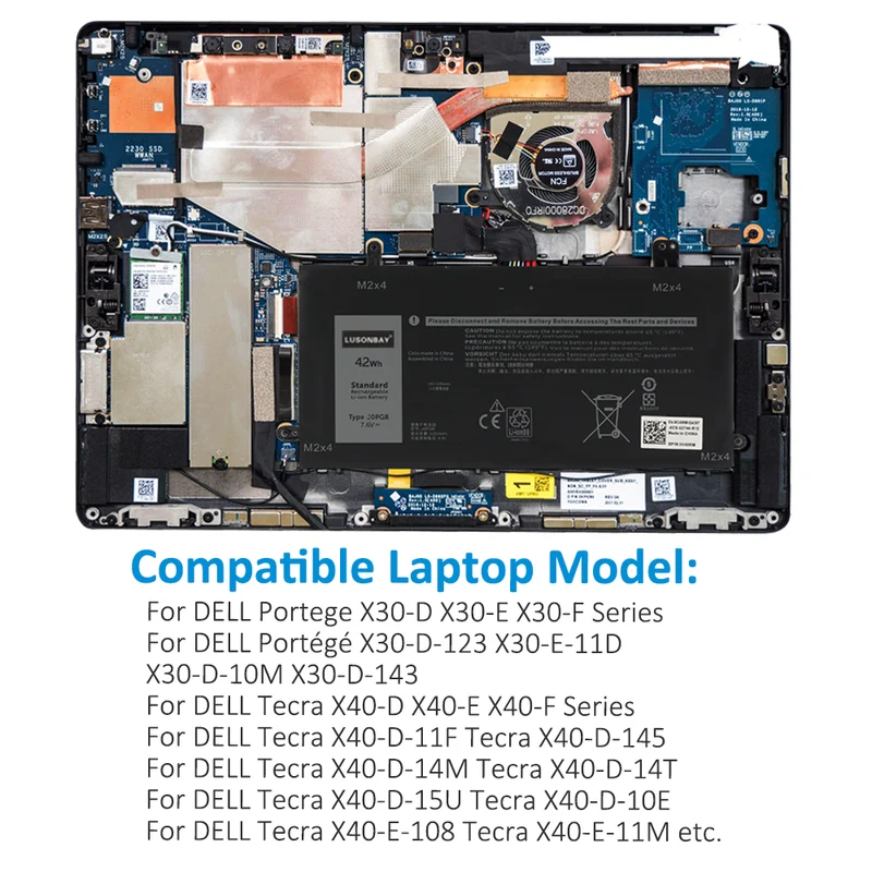 1WND8 J0PGR Battery for Dell Latitude 12 7275 XPS 12 9250 — 7.6V 30Wh