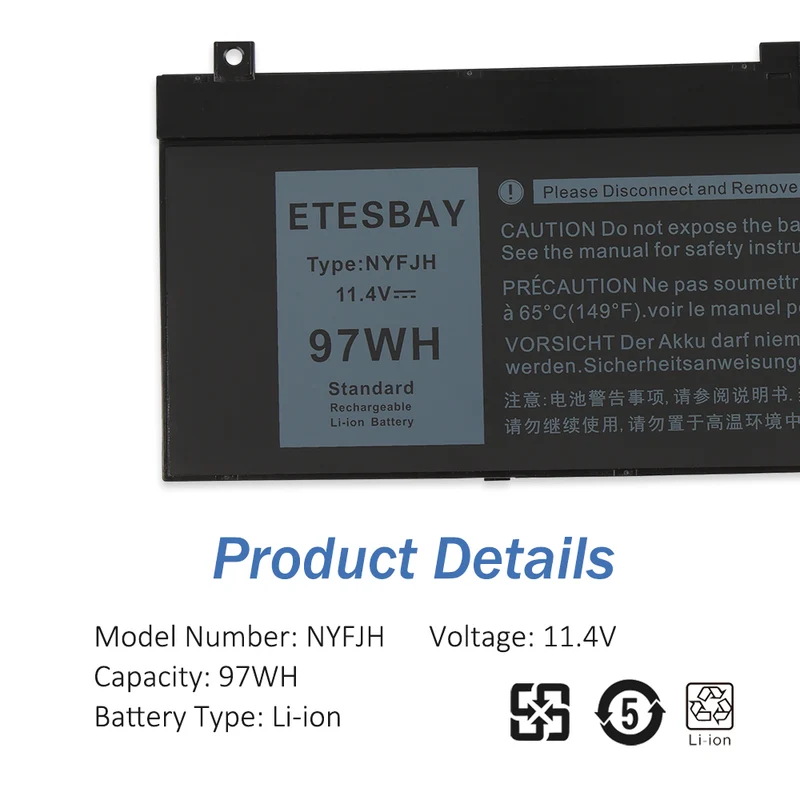 NYFJH 0WNRC Laptop Battery For Dell Precision 7530 7730 7730 P34E Series | CA Stock